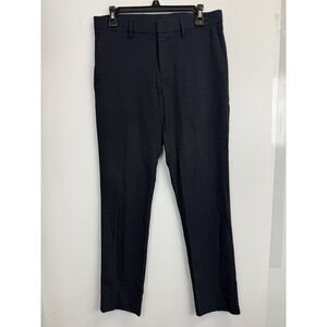 Perry Ellis Portfolio Mens‎ Slim fit Dress Pants 30X32 Black/Blue Plaid Stretch
